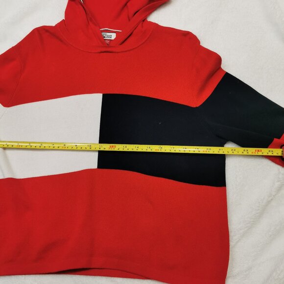TOMMY HILFIGER COLOUR -BLOCKED HOODIE SWEATER - Picture 5 of 7